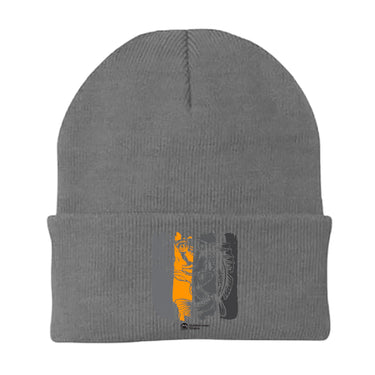 Fishing Grunge Bars Embroidered Beanie
